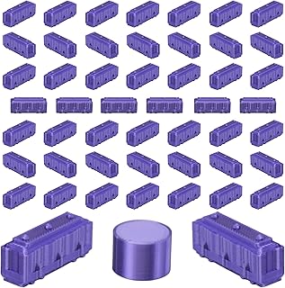 Replacement Pieces for Ticket to Ride Board Game | 50 Train Tokens | 1 Scoring Marker | Base Set (40_Silk_Purple)
