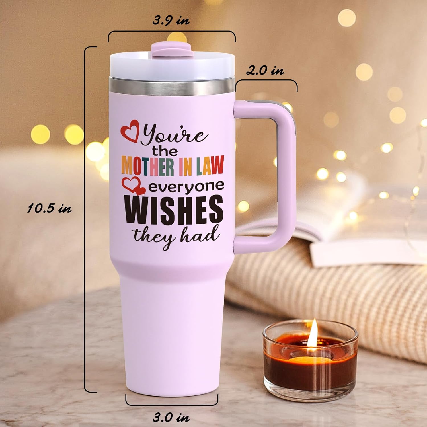 LiqCool Gifts for Mother in Law, 40Oz Mother in Law Tumbler with Handle, Mother in Law Christmas Gifts, Best Funny Mother in Law Gifts for Birthday Mother's Day, Mother in Law Gift Ideas(Purple) - Image 6