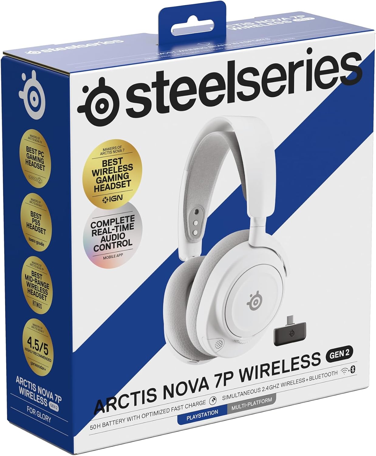 Arctis Nova 7P Wireless Gen 2 -Playstation cuffie da gioco -Controllo app in tempo reale - Oltre 50 h -Driver magnetici al neodimio - Mixabile 2,4 GHz/Bluetooth - PS5,PC,Switch 1/2 - Cuffia gaming - Immagine 14