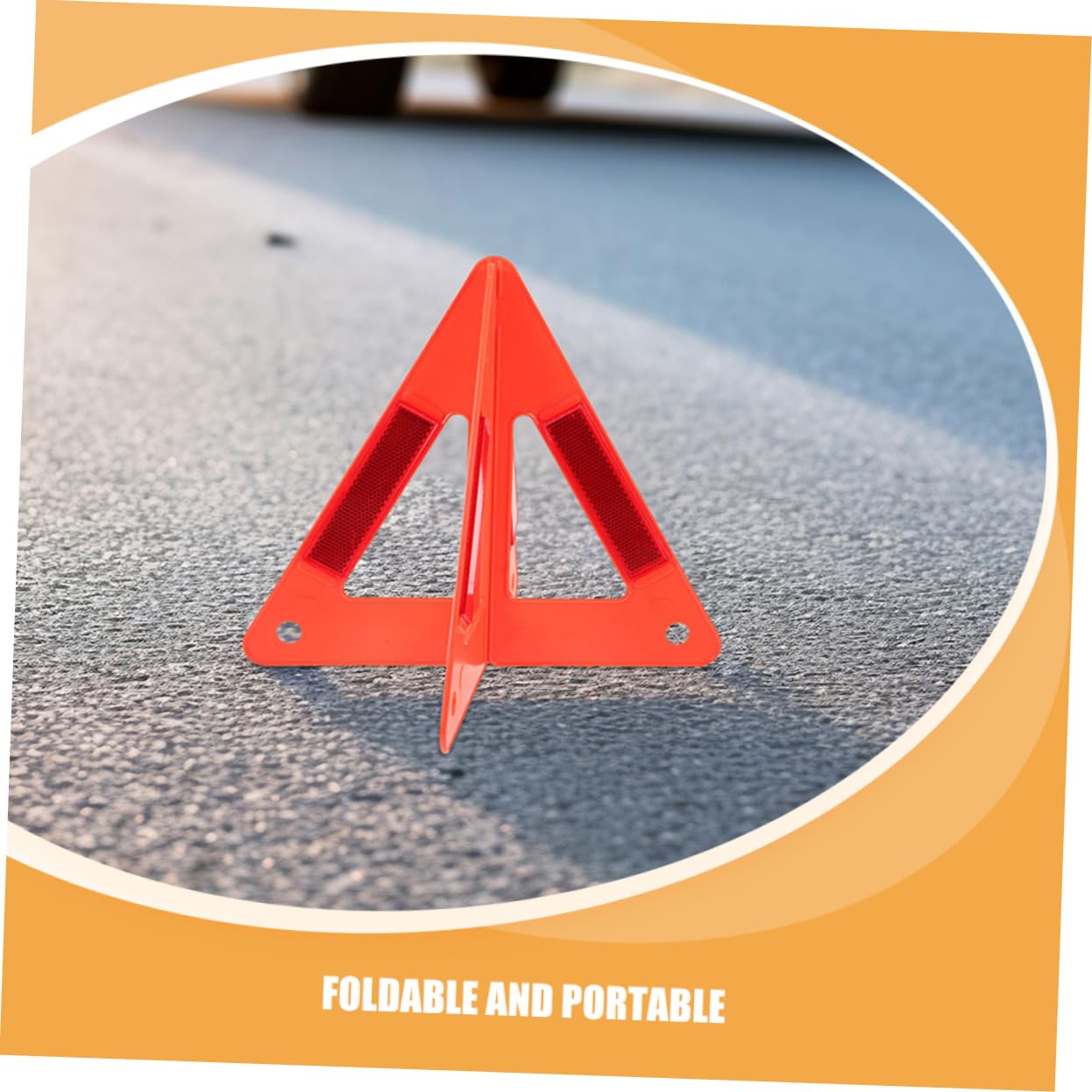 BESTOYARD 5pezzi Triangolo Auto di Sicurezza Riflettente Treppiede di Emergenza per Veicoli Segnale Stradale Pieghevole ad Alta Visibilità per Tutte le Situazioni