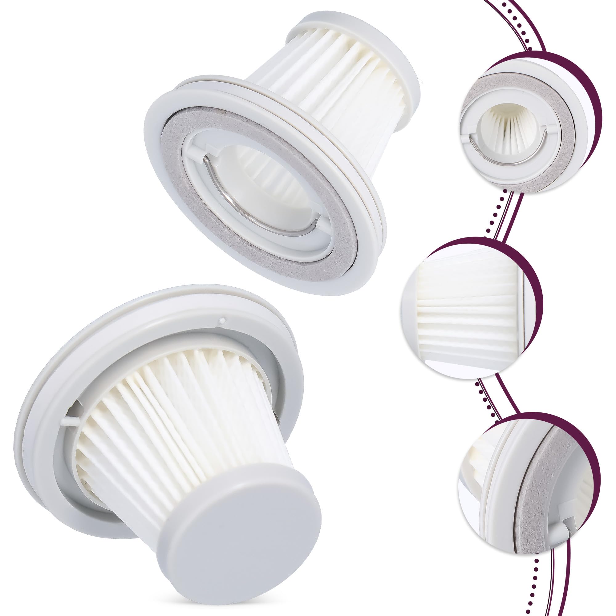 10x Vellto Filtro HEPA Para Aspiradora Compatible Con Xiaomi Mi Vacuum Cleaner Mini ECF Mijia SSXCQ01XY Lavable Alto Rendimiento Purificación Aire Filtrado Preciso