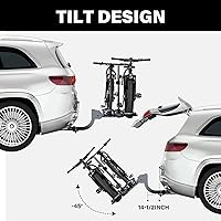 Vista 2 de WILDROAD E-Bike Hitch Rack for Car, Quick Release Handle Wobble Free Smart Tilting Bike Rack, Foldable 2-Bike Rack for Standard, Fat Tire and