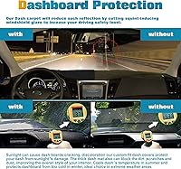 Vista 8 de x xotic tech Alfombrilla para consola central para tablero de instrumentos precortada, antideslizante, protector solar antirreflejos, cubierta