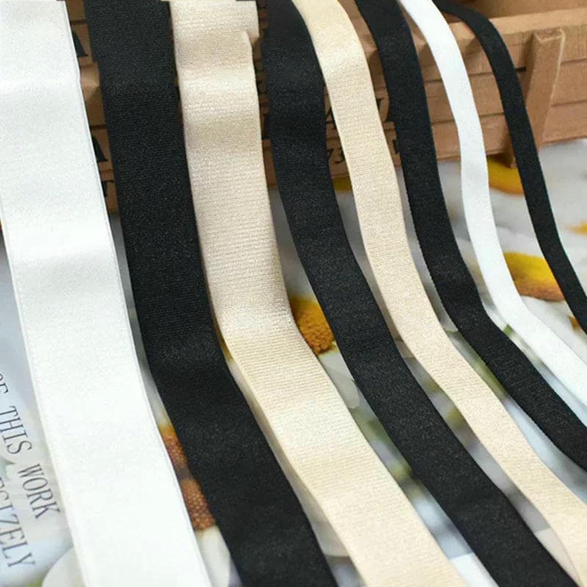 Elastyczna taśma nylonowa, Nylon Elastic Band 6-25mm 10/20Meters Multicolor For Sewing And Crafts(Black 25mm,20Meters)
