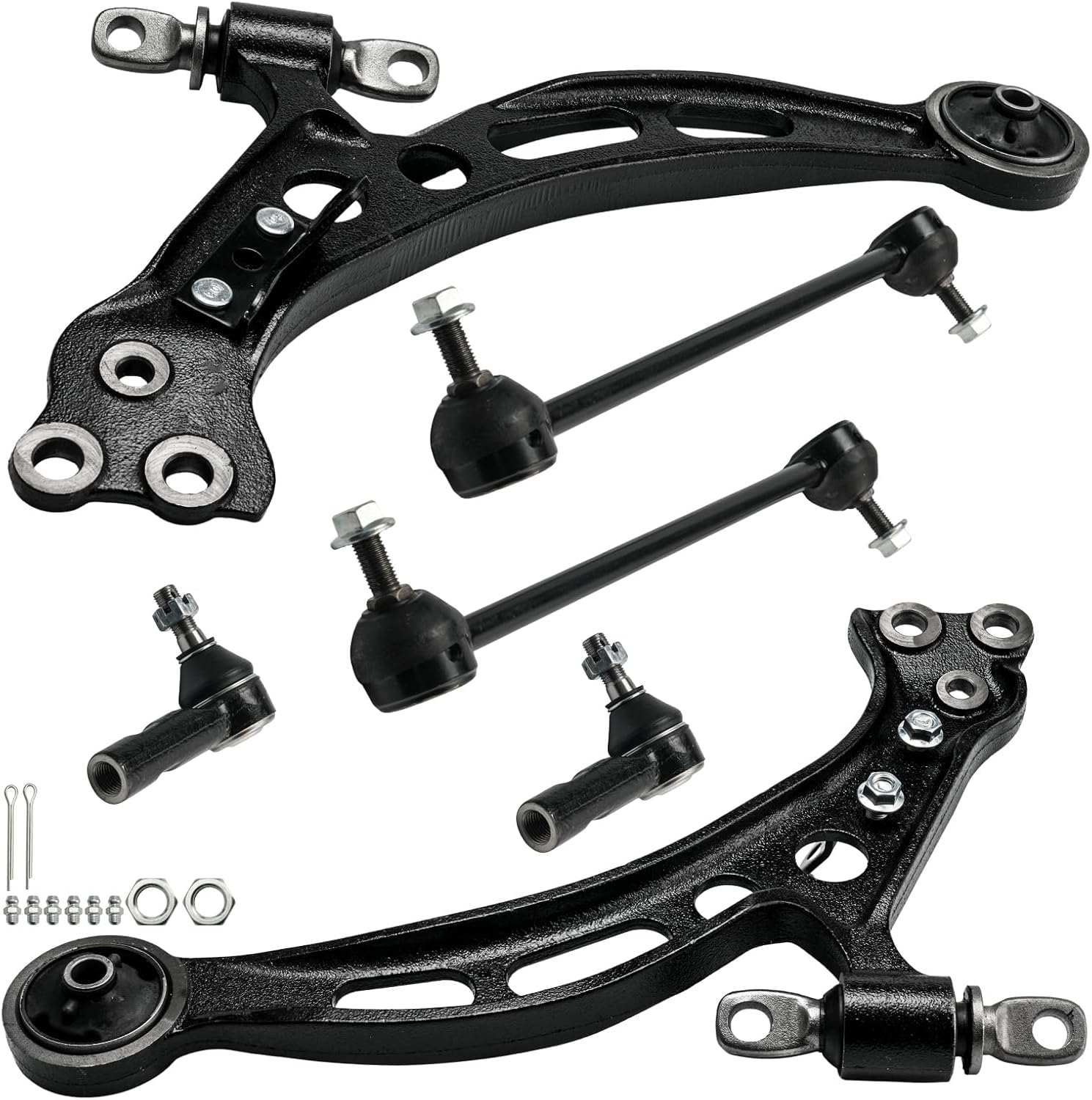 PHILTOP 6Pcs Front Lower Control Arm Sway Bar End Link Tie Rod End Fit for Camry/ES300 1997-2001 RX300 1999-2003 Avalon 1997, K640192 K640191 Suspension Kit