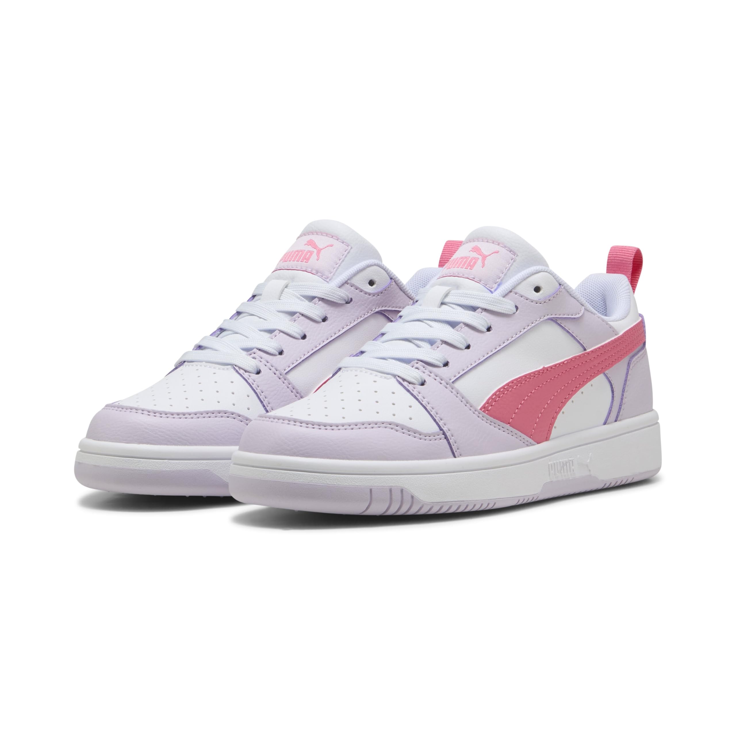 Puma Puma Rebound V6 Lo JR - Scarpe da Ginnastica Unisex, Lilac Frost-Magic Rose-Puma White,