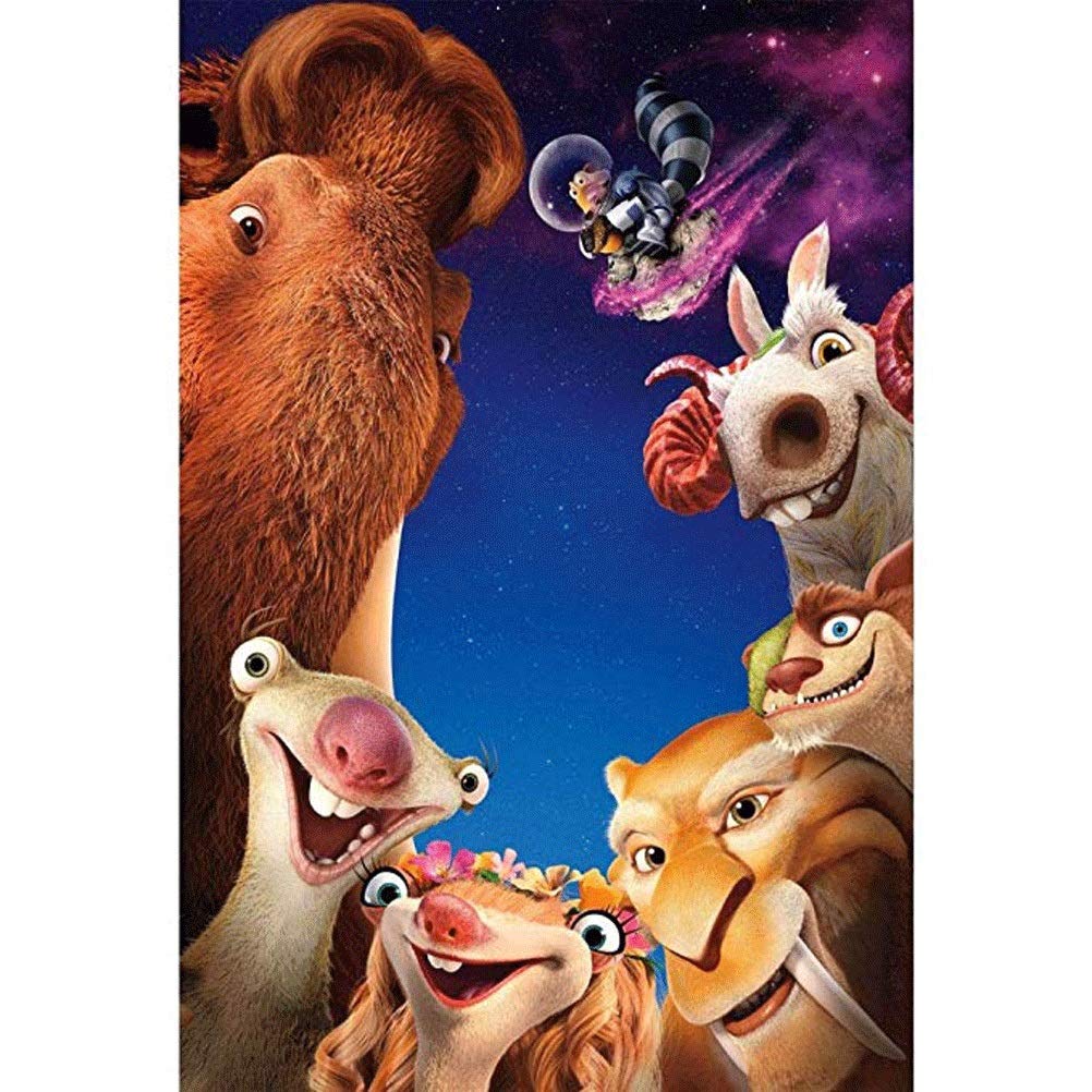 Amazon Co Jp 大人 キッズのためのハウスptバスウッドの木製ジグソーパズル アニメーション漫画絵画 アイスエイジフィルムポスター映画スチール ハンギングピクチャーパーフェクトカット フィット300 1000pc箱入りおもちゃゲームパズル Color A14 Size