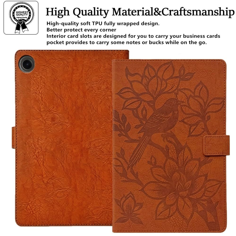 etui kompatybilne z Samsung Galaxy Tab A9 8,7 SM-X110 X115 X117 (kolor: jasnoniebieski) odporne na wstrząsy etui z klapką ze skóry silikonowej