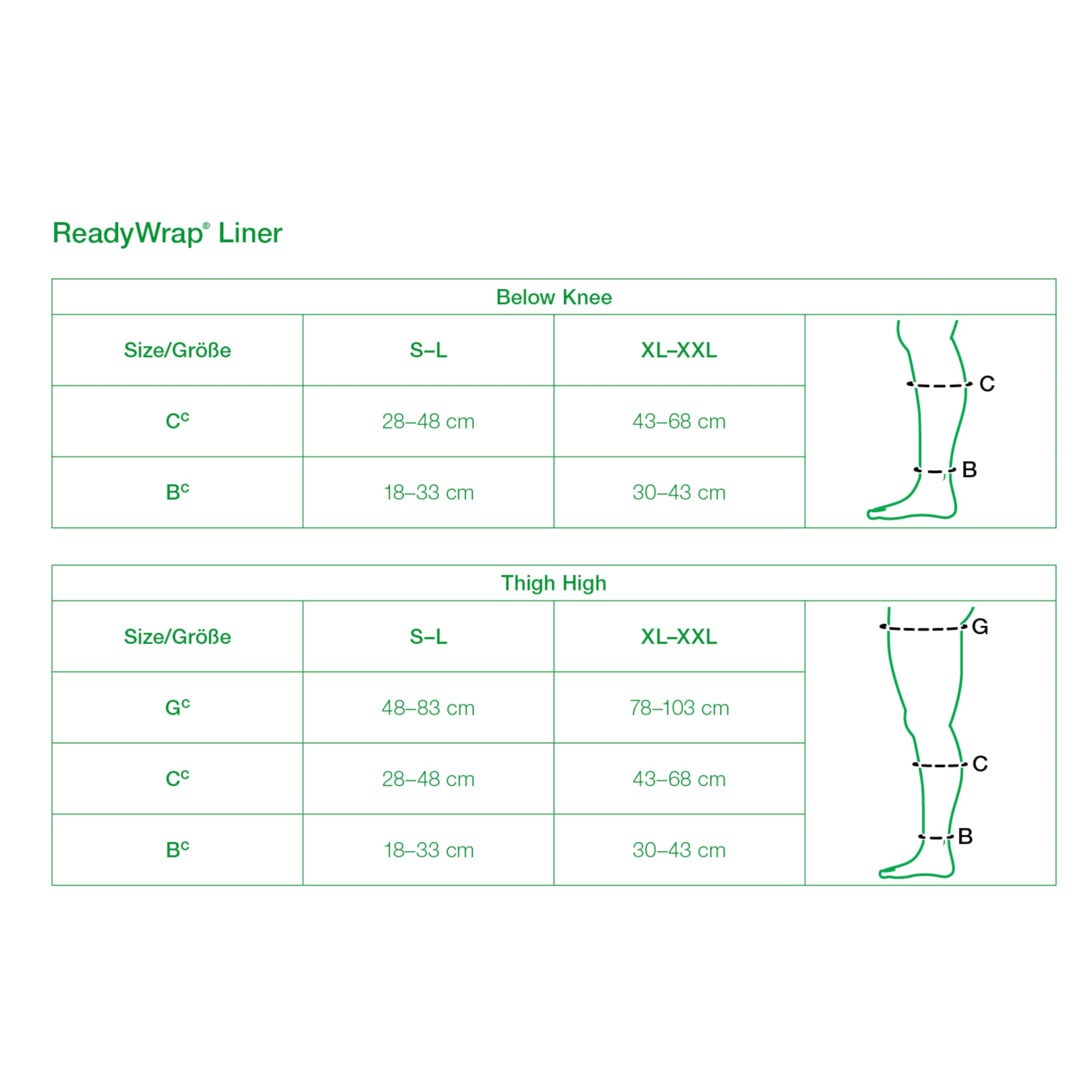 L&R Ready Wrap Liner Socke Wade und Fuß ReadyWrap 1 Paar