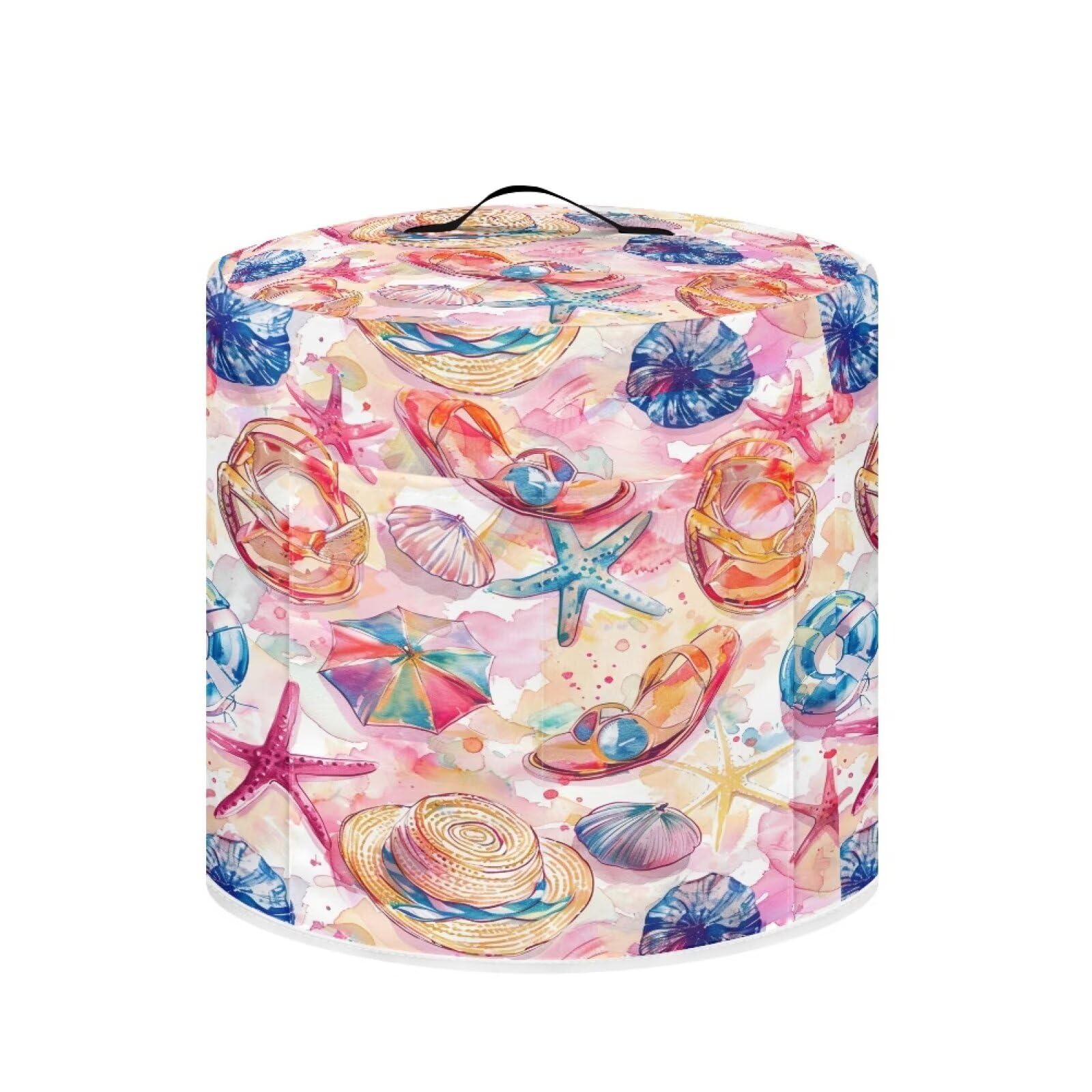 Sandy Beach Shell Rice Cooker Cover Popular Air Fryer Cover Dust Cover Foldable Portable Kitchen Utensil Cover Suitable