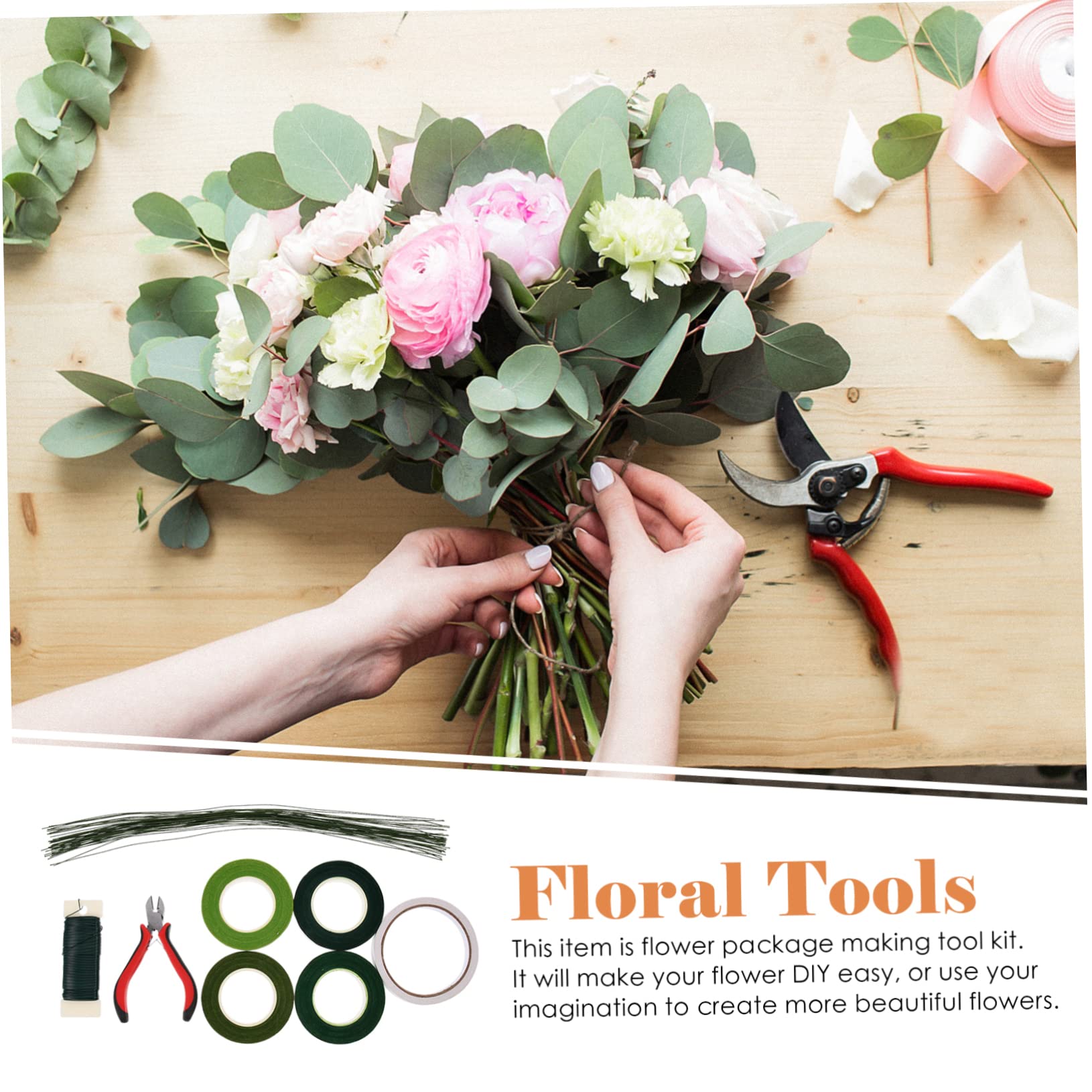 OSALADI 1 Set DIY Floral Kit Flower Arrangement Tools for Craft Projects Durable Easy to Use for Bouquets Wreaths and Floral Decorating