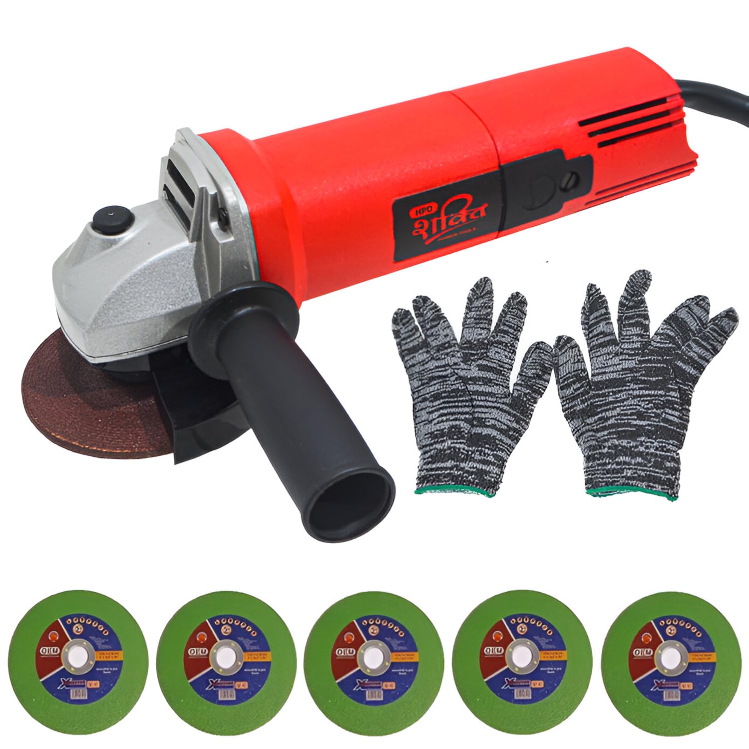 HPD Shakti Angle Grinder With FREE (5 Metal Cutting Wheel of Professional Quality) Heavy 850 Watt Copper Motor 4 Inch / 100MM | Hand Cutter for Grinding, Cutting, Polishing RED 801 Model (B095KL2ZKP) Amazon Price History, Amazon Price Tracker