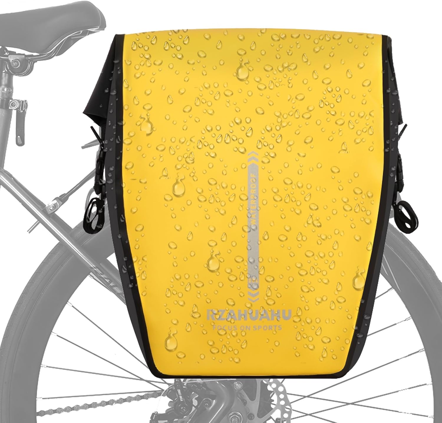 Bike Panniers Bag, Max 30L Large Capacity Waterproof Bike Bags for Bicycles Rear Rack, Shoulder Bag Handbag Bike Panniers for Cycling,Traveling,Commuting(Yellow)