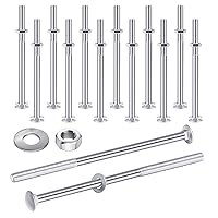 Vista 21 de Zonon 12 Juegos de Pernos de Carro Negros de 3/8 x 6 Pulgadas, Kit de Pernos de Carro Galvanizados, Incluye Arandelas Resistentes al Óxido y Tuercas