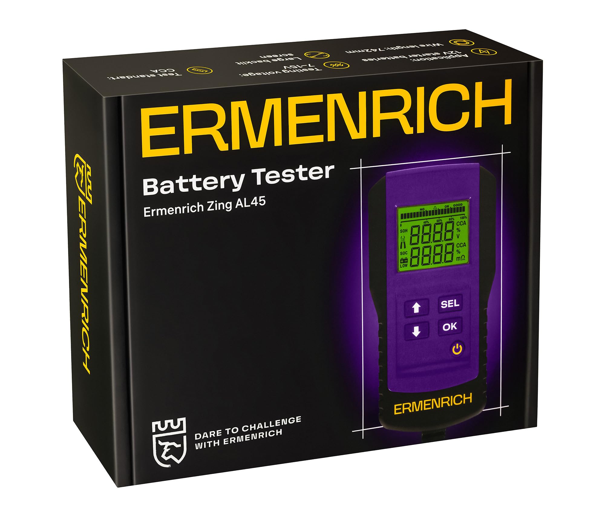 AL45 Tester Batteria Auto 7V/15V Tester per Batterie 100-1700 CCA