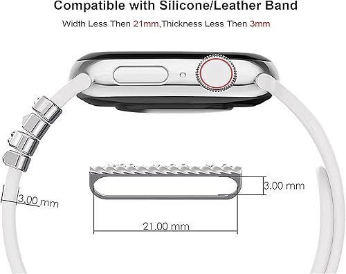 Miniatura 2 de Dijes para correas de reloj Apple Watch de 1.772 in, 1.732 in, 1.654 in, 1.614 in, 1.575 in, 1.496 in, 1.929 in, iWatch Ultra Series 9, 8, 7, SE, 6,