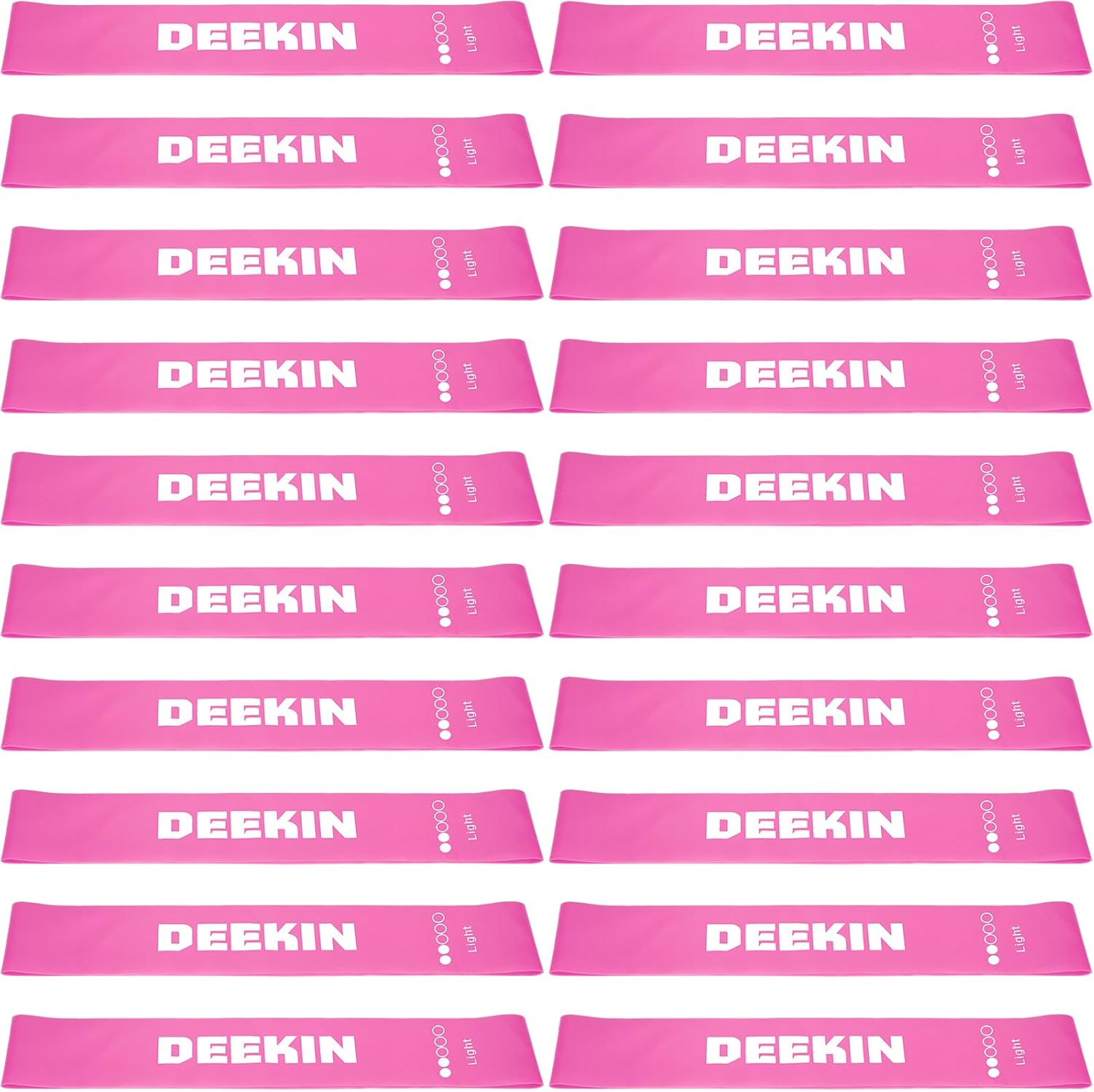 DEEKIN 20 Pcs Resistance Bands Resistance Loop Exercise Bands Exercise Equipment Elastic Drag Ring for Women and Men Home Fitness, Gym, Yoga