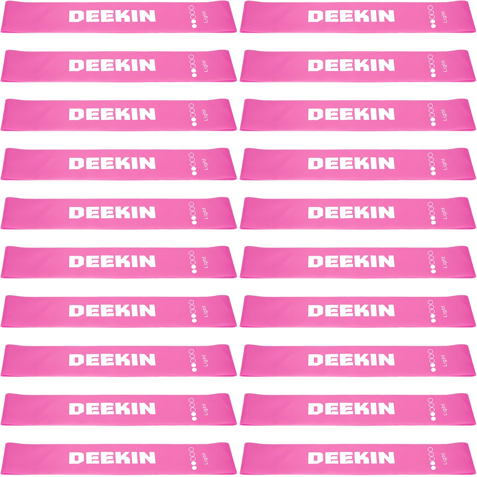 DEEKIN 20 Pcs Resistance Bands Resistance Loop Exercise Bands Exercise Equipment Elastic Drag Ring for Women and Men
