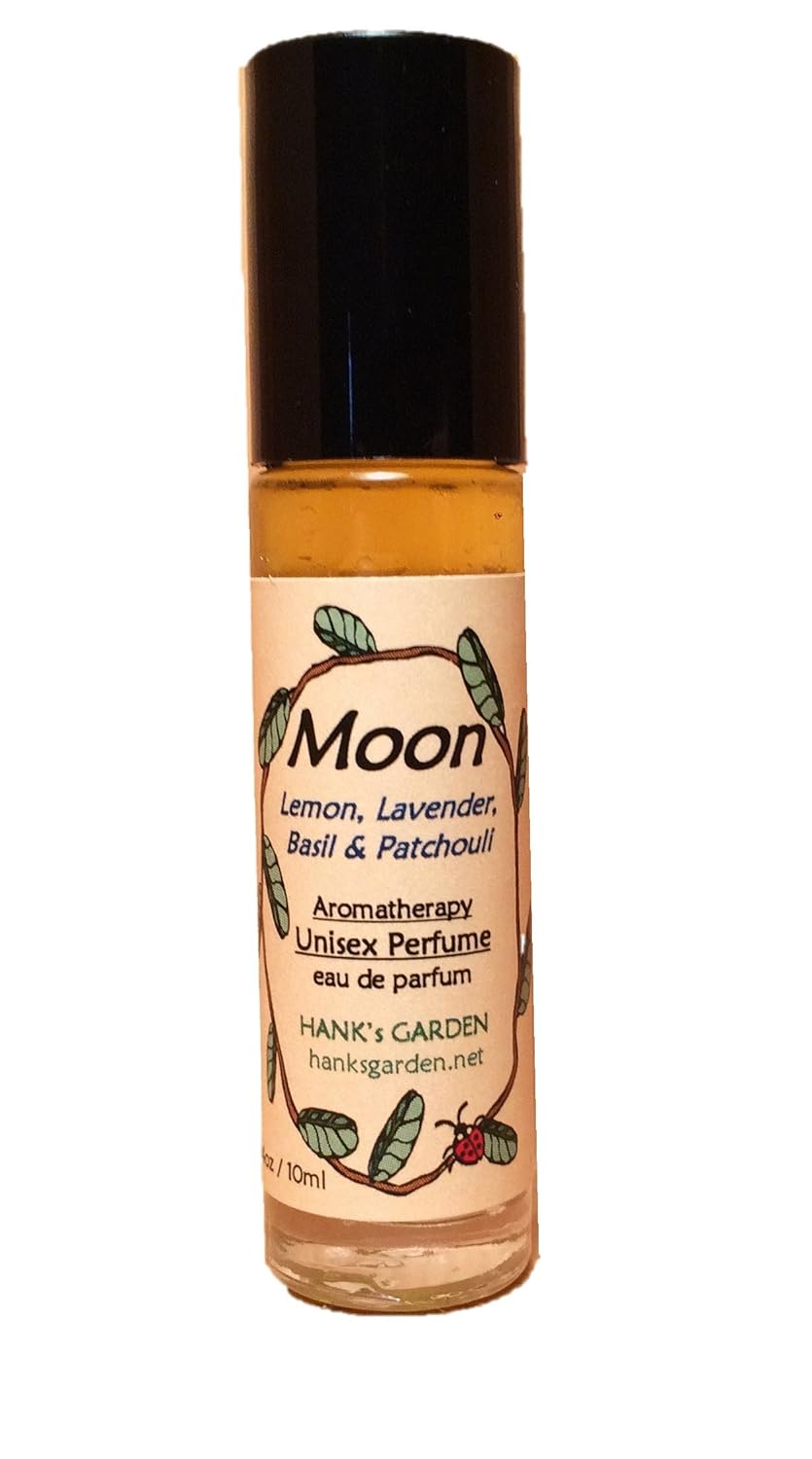 MOON (Smoky Citrus Aroma) Aromatherapy Unisex Perfume - Cologne - eau de parfum - Organic Vegan All Natural - 100% Pure Essential Oils (MOON, 10 ml spray)