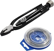 Litoexpe 6 Inch Safety Wire Pliers with 50 FT Safety Wire, Wire Twisting Tool Lock Wire Pliers Automatic Metal Lock Twister for Aircraft Auto Industry