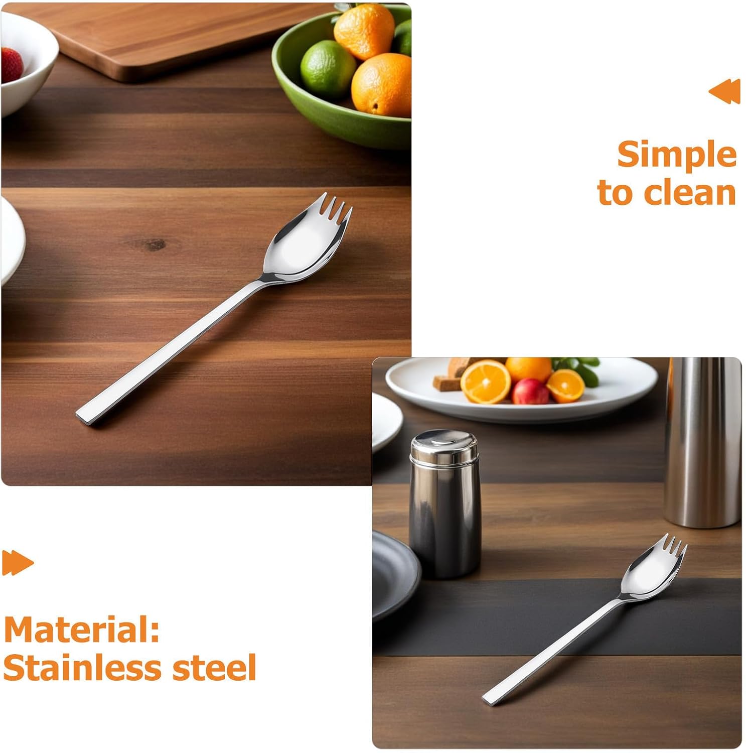 Salad Forks Stainless Steel Long Handle 4pcs for Home Parties