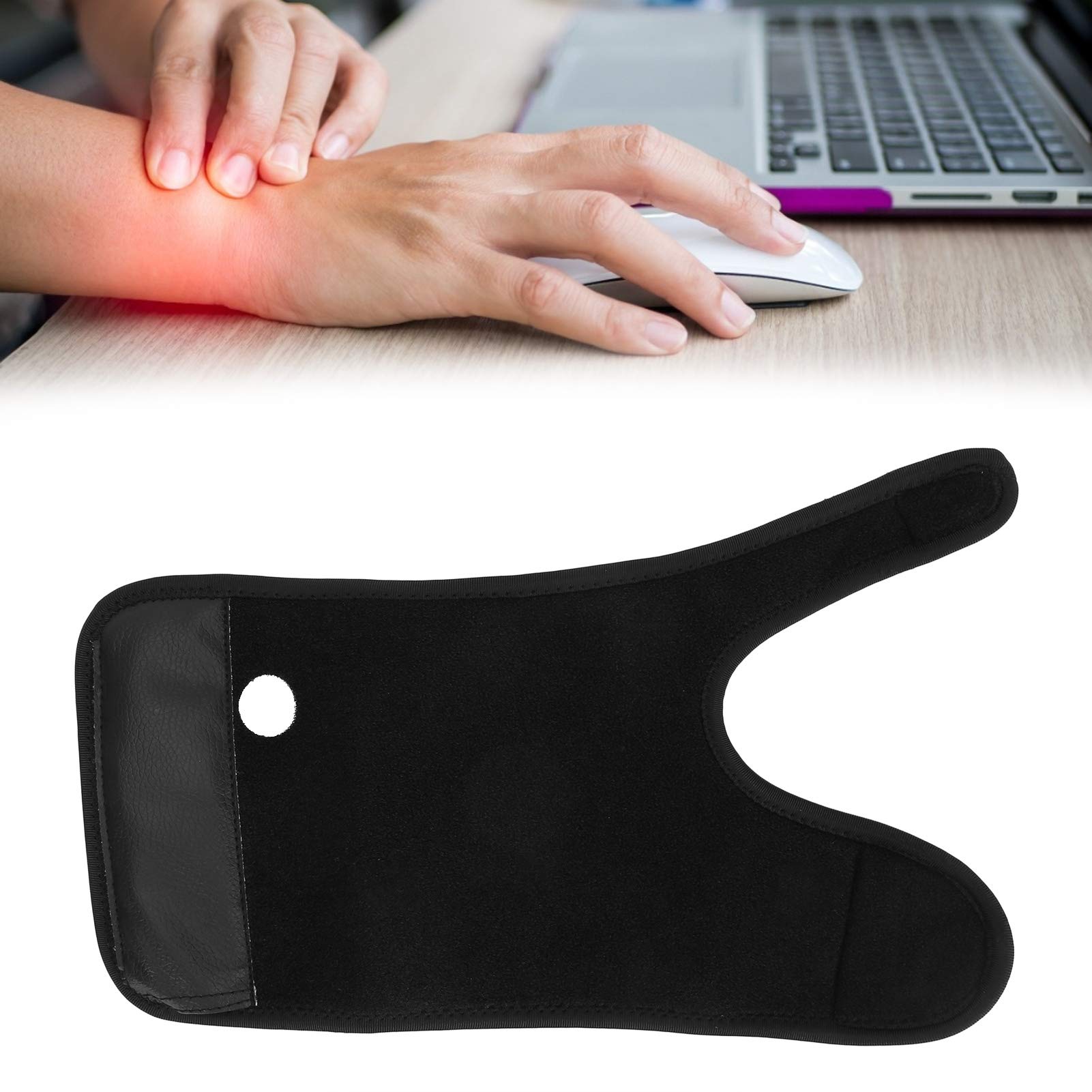 Flex Aid - Supporto elastico per polso con anello, per tunnel carpale, artrite, tendinite, esercizio fisico, sollevamento pesi, calisthenics e altro ancora, taglia unica
