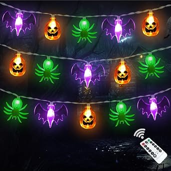 Zimati Halloween Lights Decor 16 ft 30 LED Battery Operated String Light