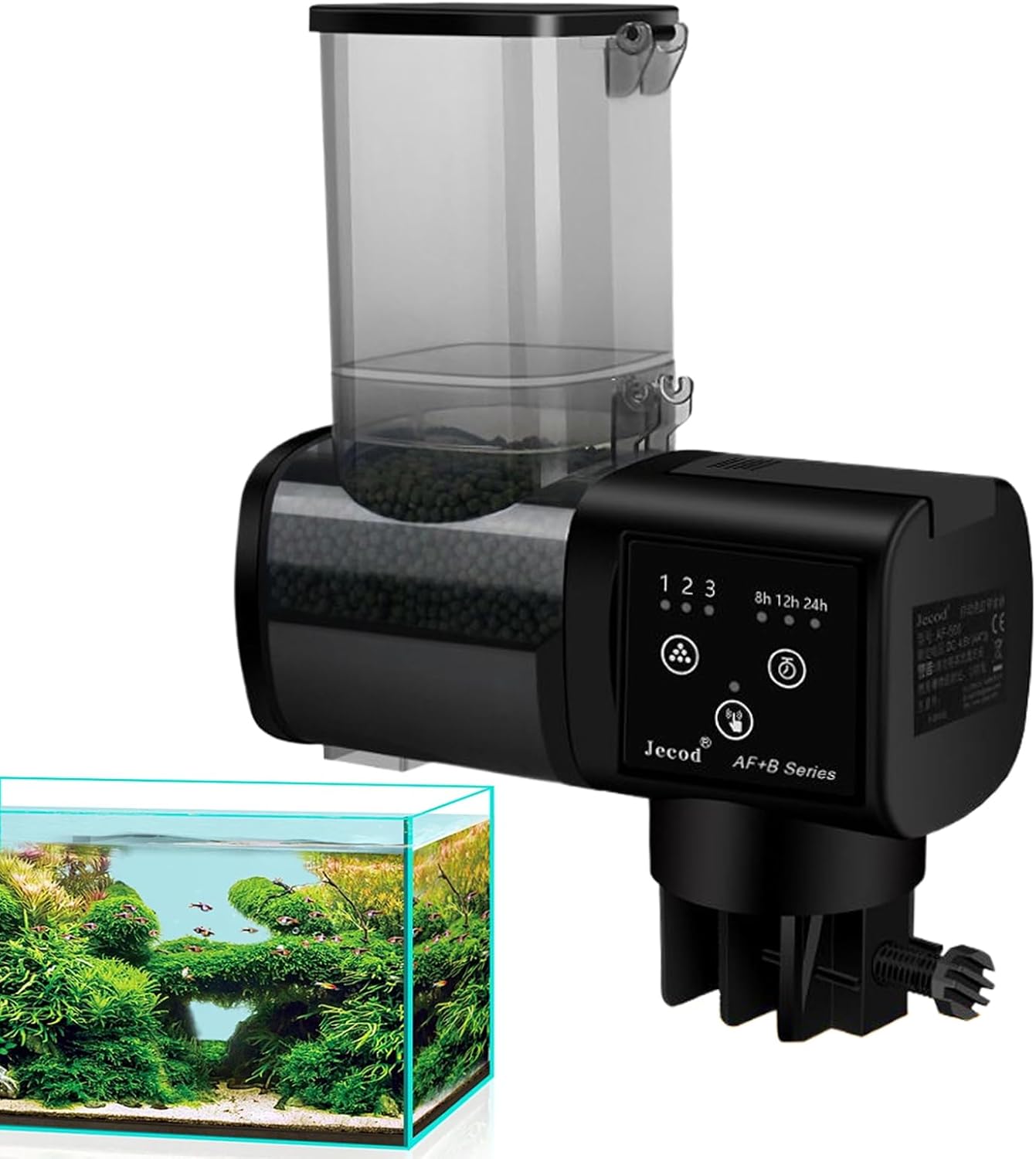 Large Capacity Auto Feeder, Smart Fish Feeder, 500ml Dispenser with Timed Release, Aquarium Feeding Supplies, Fish Feeders with Durable Build, Automatic Fishes Feeders for Home and Travel