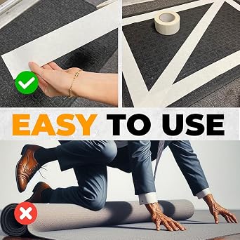 WOD DCPT43T Double Sided Carpet Tape - 6 inch x 33 yds. for Keeping Area Rugs & Carpets in Place - Ideal for Wood & Hardwood Floors, Arts, and Crafts Projects.