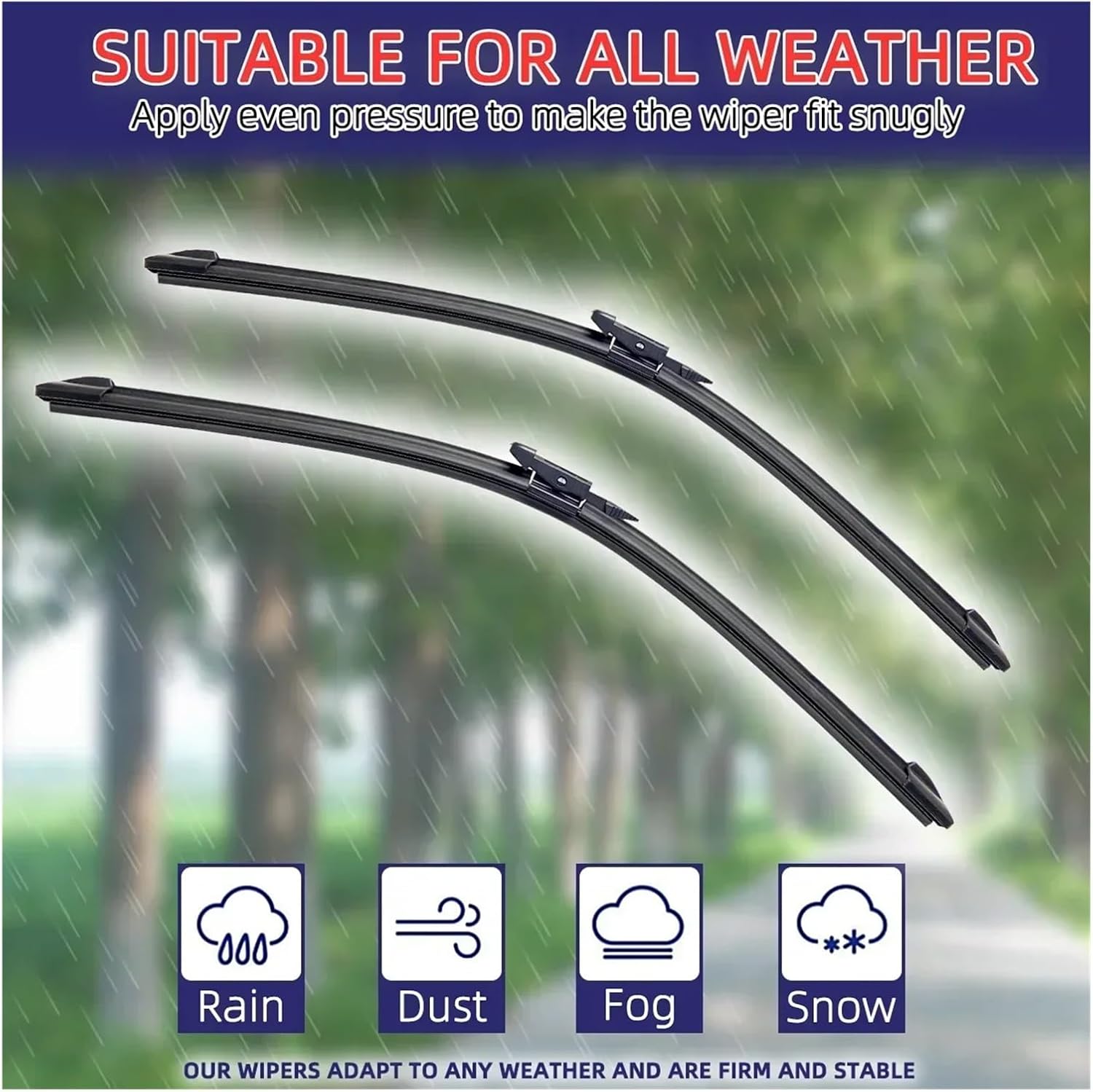 Compatible For Alfa Romeo MiTo Front Windshield Wiper Multifunctional Double Rubber Strip 2021 2020 2008(New Style 2PCS)