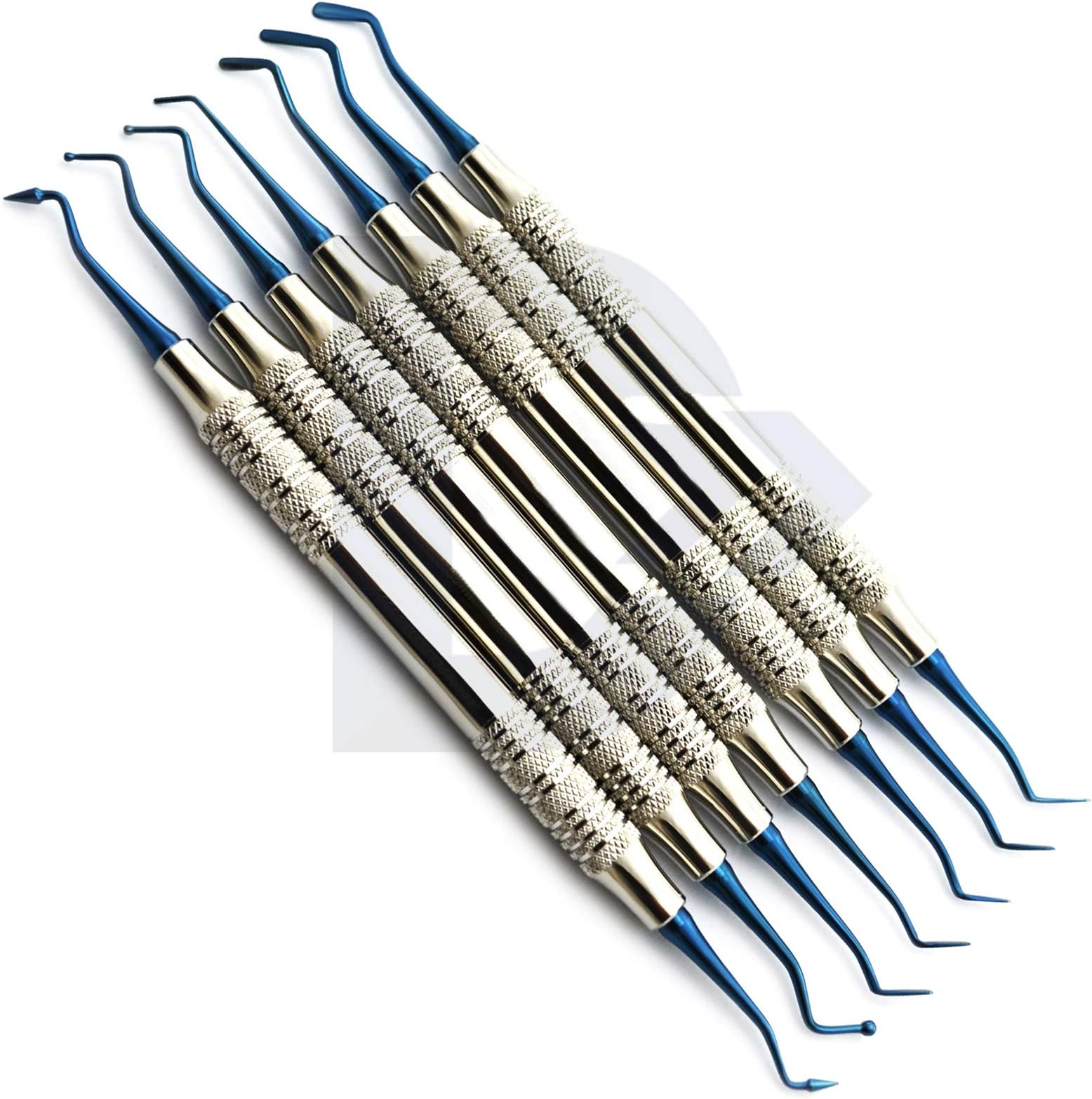 - Set Of 7 Dental Composite Filling Instruments Kit Hollow Handle Titanium Restorative Flat Plastic Spatula Ball Tip Acorn Burnisher Place Sculpt Contour Resin Cavity Preparations