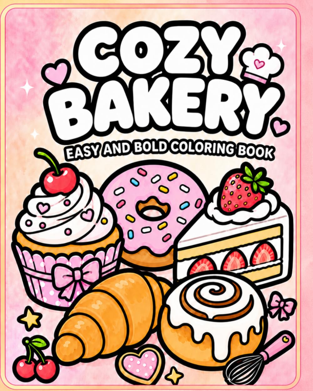 Cozy Bakery Coloring Book: Bold and Easy Coloring Pages for Kids and Adults (Cozy Coloring Books)