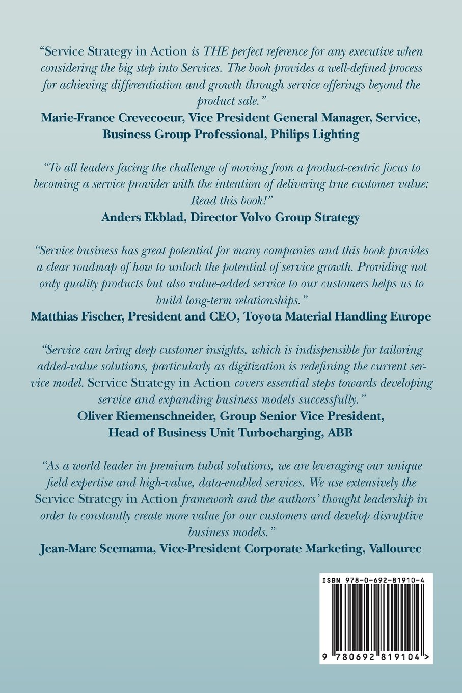 Service Strategy in Action: A Practical Guide for Growing Your B2B Service and Solution Business
