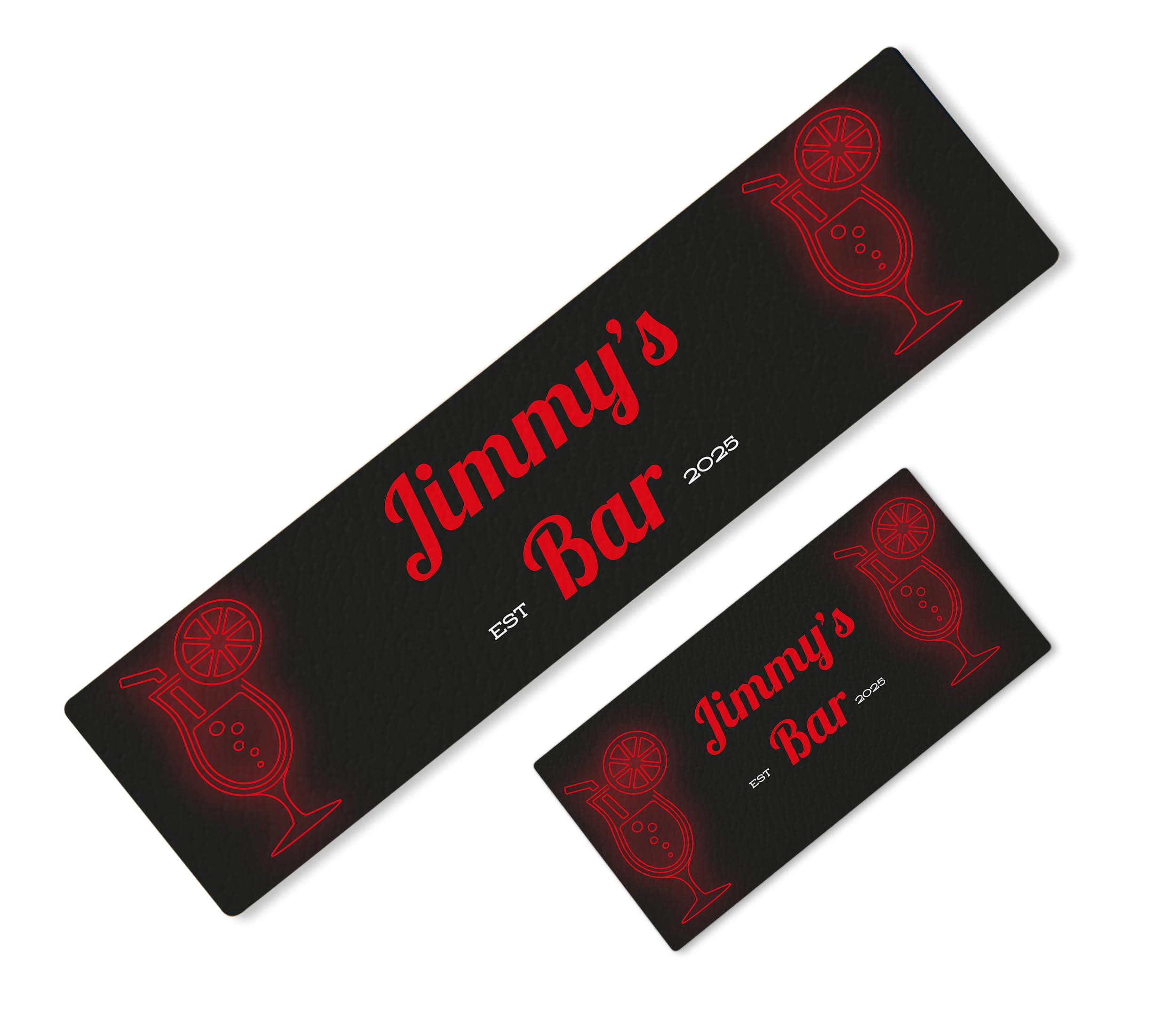 Personalised Bar Runner – Custom Text Beer Mat for Pub, Home Bar, Café or Special Occasions 39 (41x23cm)