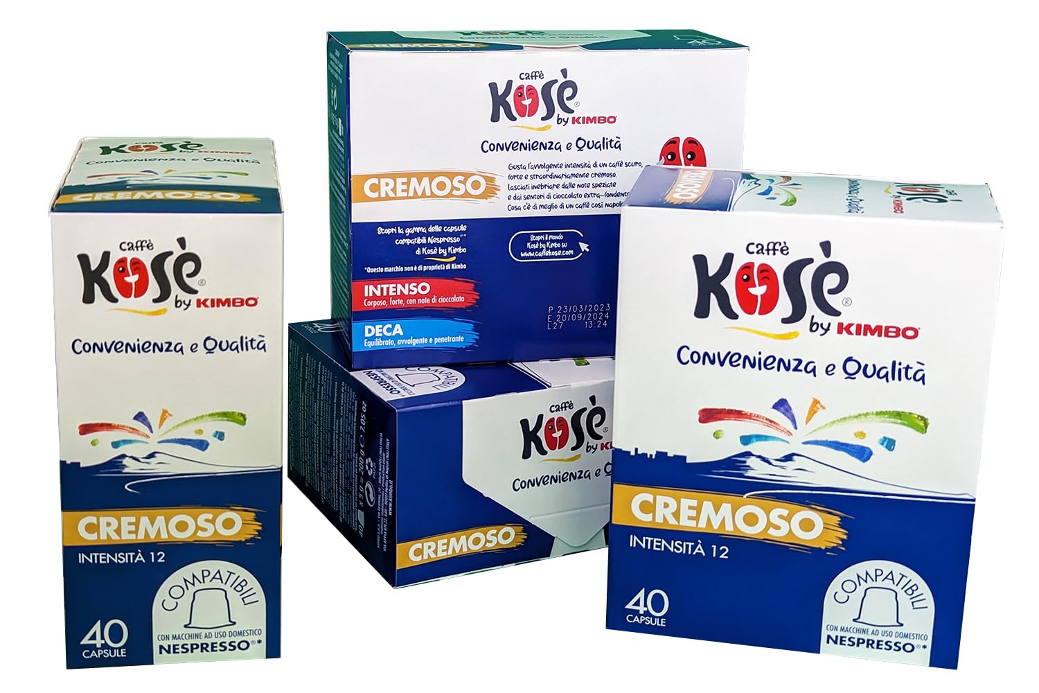 Kosè By Kimbo Capsule Cremoso Compatibili Nespresso Original - 4 Astucci Da 40 Capsule (Totale 160 Unità)