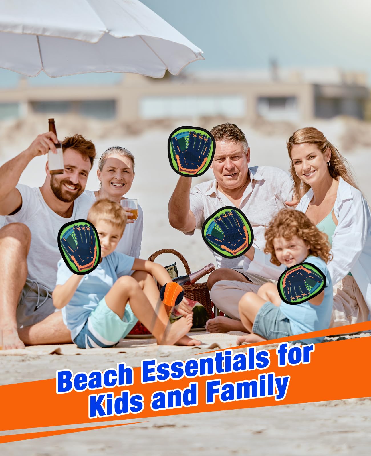 Aywewii - Ballspiel zum Werfen und Fangen von Strandspielzeug, Poolspielzeug, Spielzeug für Anfänger und Kinder, Baseball Training im Freien Ultimative Intervention, Strand, Pool