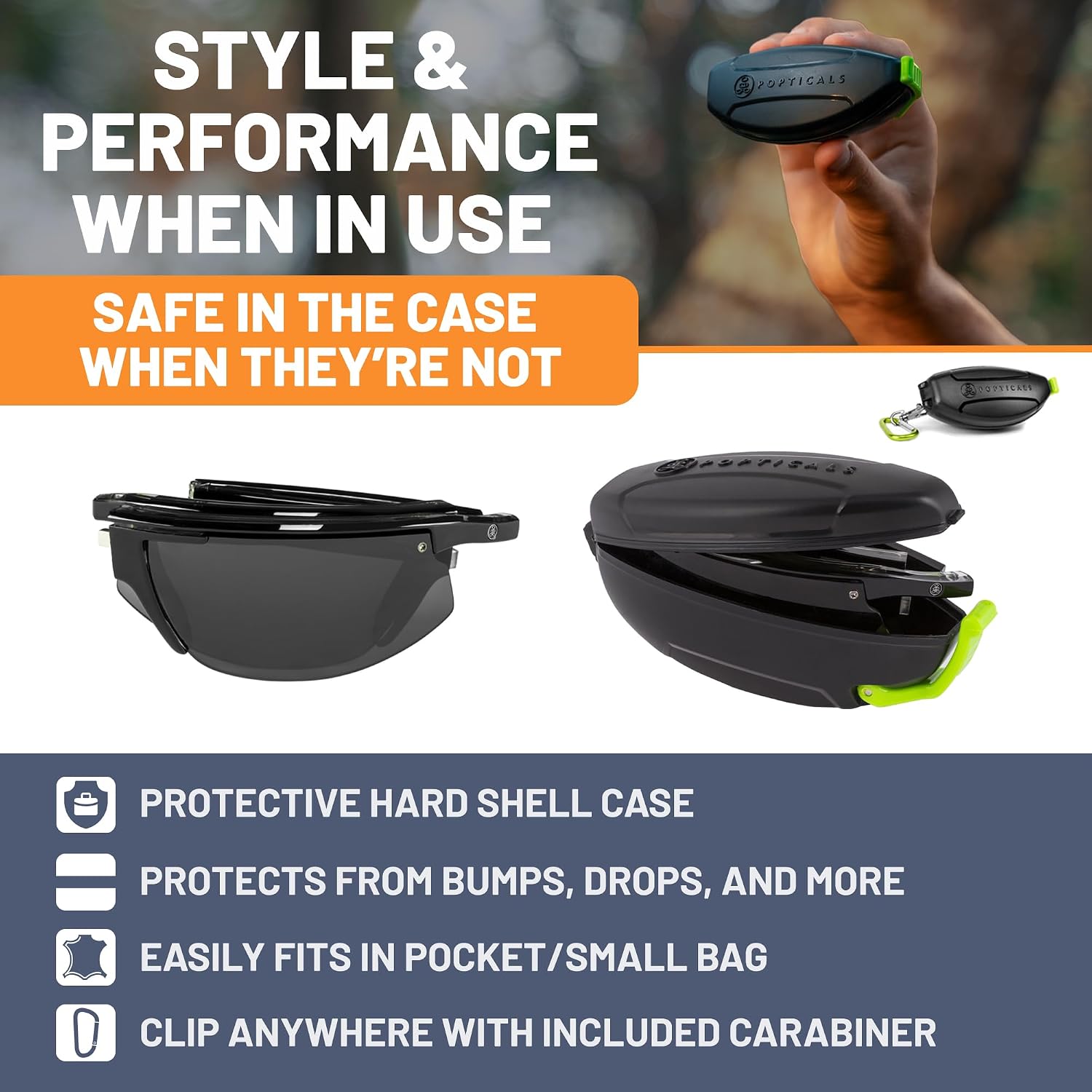 POPTICALS PopStar Polarized, Foldable Sunglasses for Your Outdoor Essentials