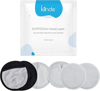 Kiinde Expressions Breast Pads Starter Pack | Disposable Nursing Pads and Reusable Nursing Pads with Heating Pads for Postpartum Nipple Relief and Overnight Protection for Mom