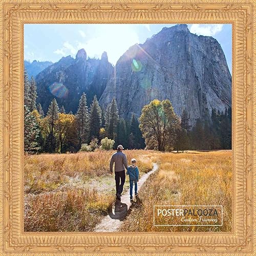 Miniatura 9 de Poster Palooza 38x26 Ornate Gold Complete Wood Picture Frame with UV Acrylic, Foam Board Backing, & Hardware
