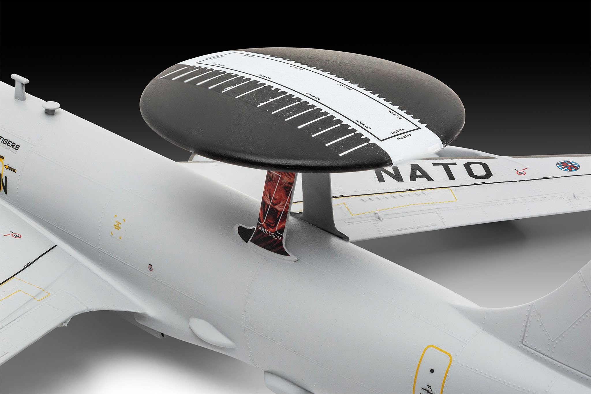 Revell 63794 zestaw modeli Boeing E-3A skala 1:144 niezabudowany/niepomalowany plastikowy model zestaw z akcesoriami