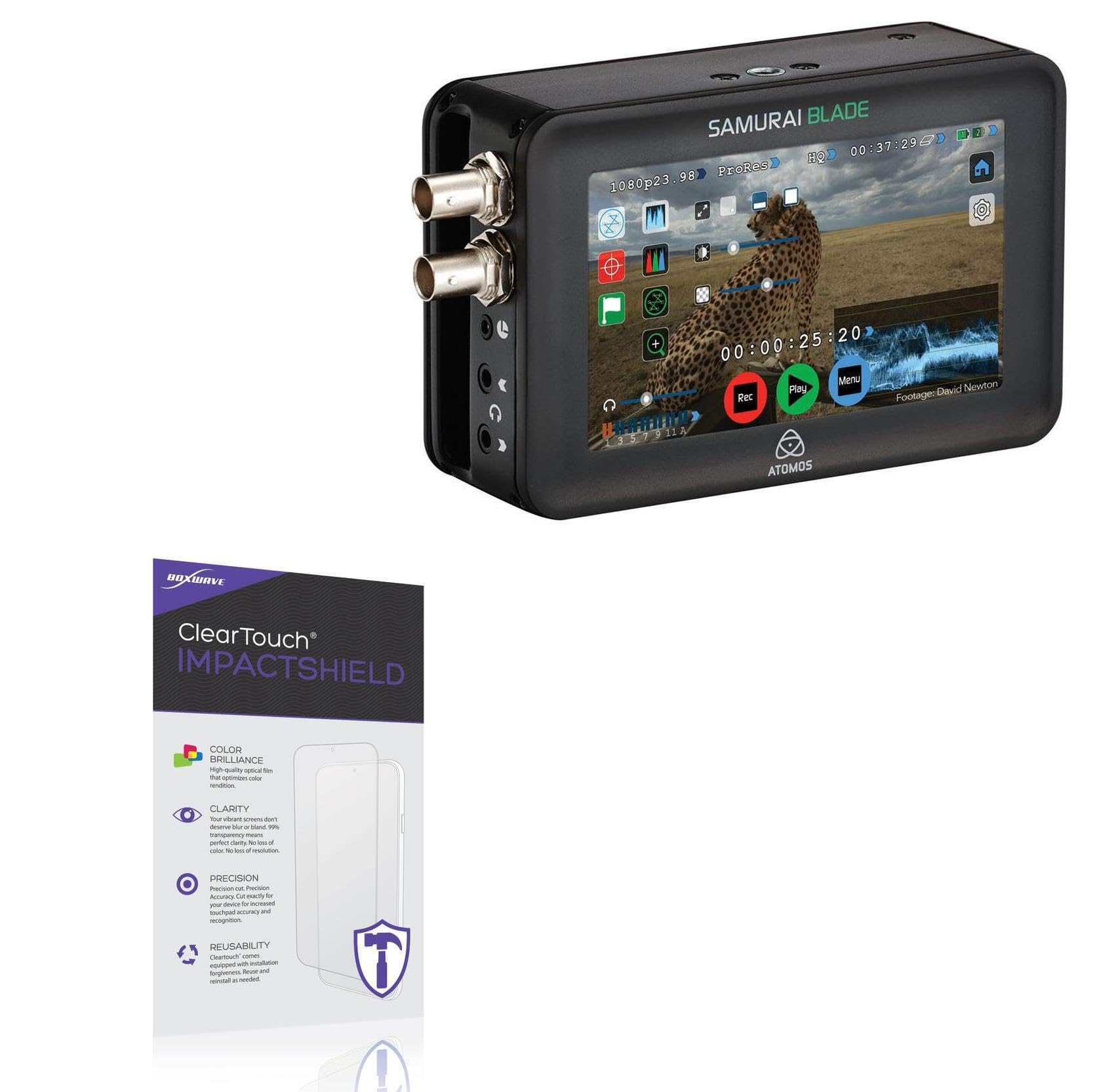 BoxWave Screen Protector Compatible With Atomos Samurai Blade - ClearTouch ImpactShield (2-Pack), Impenetrable Screen Protector Flexible Film