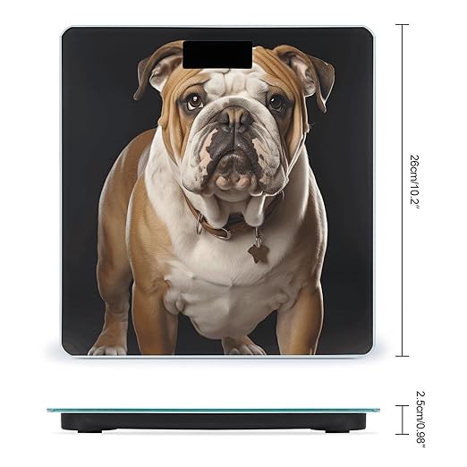 Báscula Digital Bulldog Inglés para Peso Corporal LED miniatura 2