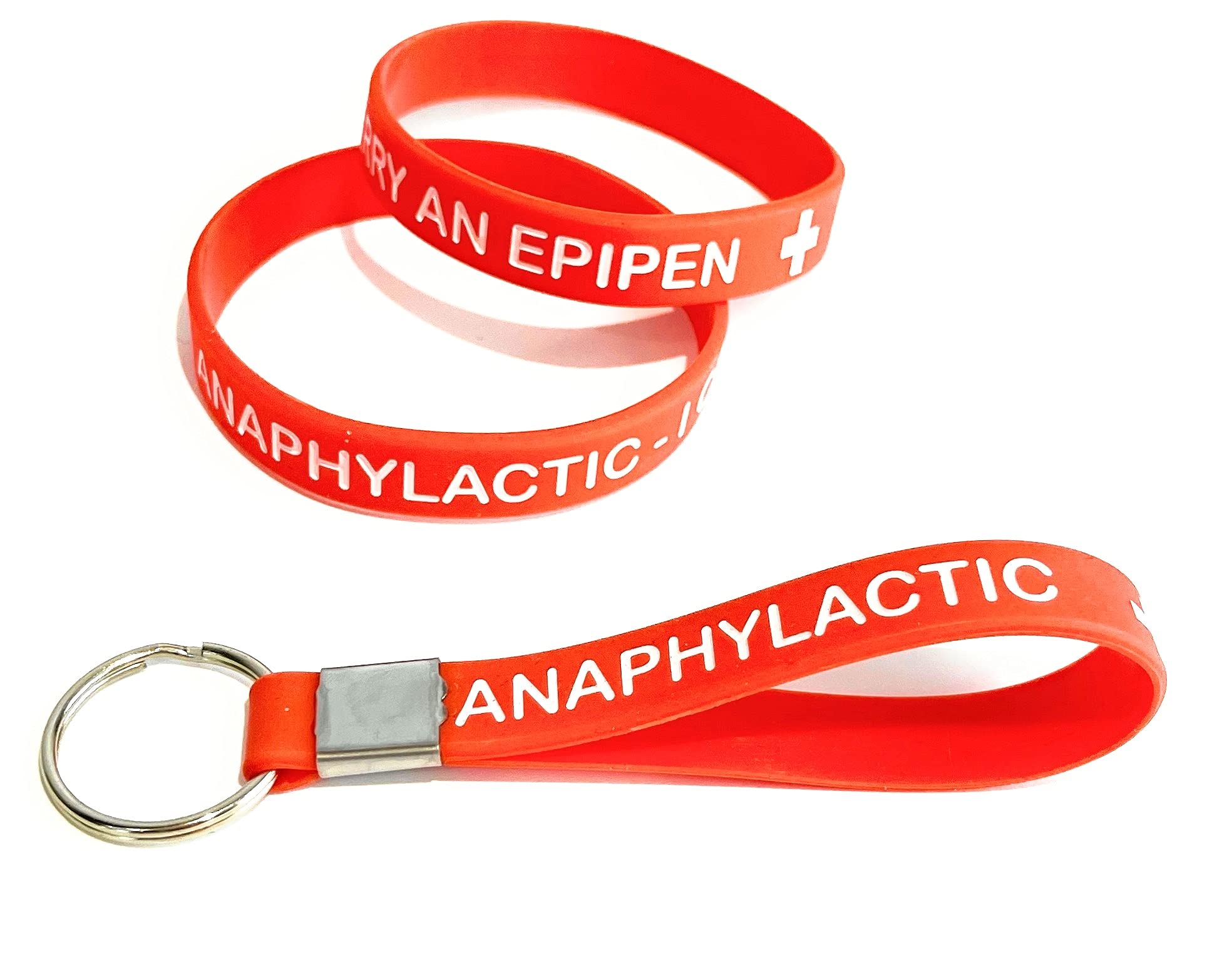 Anaphylactic I Carry an Epipen Bracelet and Keyring Set - Anaphylaxis Allergy Alert by ICE Medical - Child Size - Medical Alert …