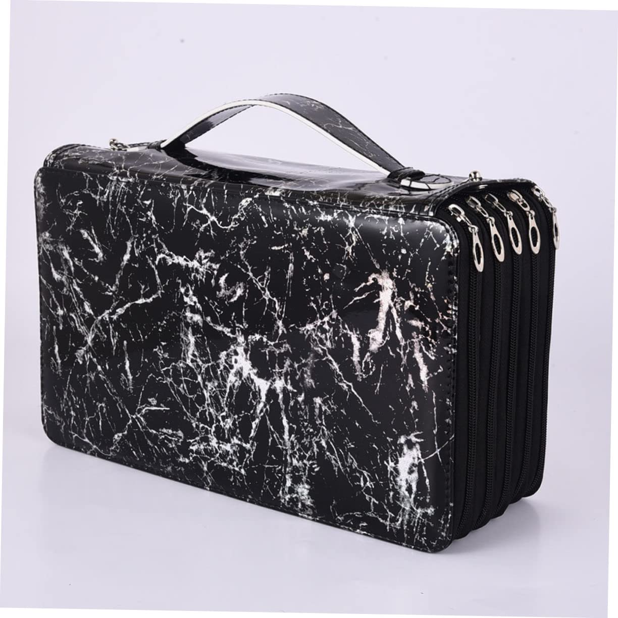 Veemoon Astuccio Portapenne Multistrato Oxford, Grande Capacità, Portatile Cerniera, per Scuola e Matite, Nero
