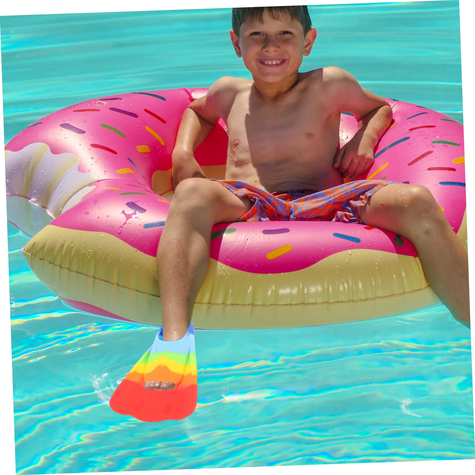 Toddmomy Pieds d'entraînement à la plongée Portable kiddikutter Piscine pour Enfants pour Les Femmes de Natation pour la plongée en apnée Gel de silice Colorful
