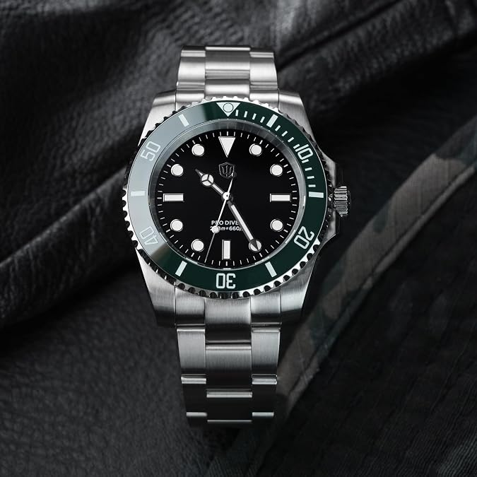 watchdives Professional Diver Watch, WD1680Q V2 Japan VH31 Sweep Second Quartz Wristwatch 40mm Sapphire Crystal Watches 200m Waterproof Luminous Analog Watch