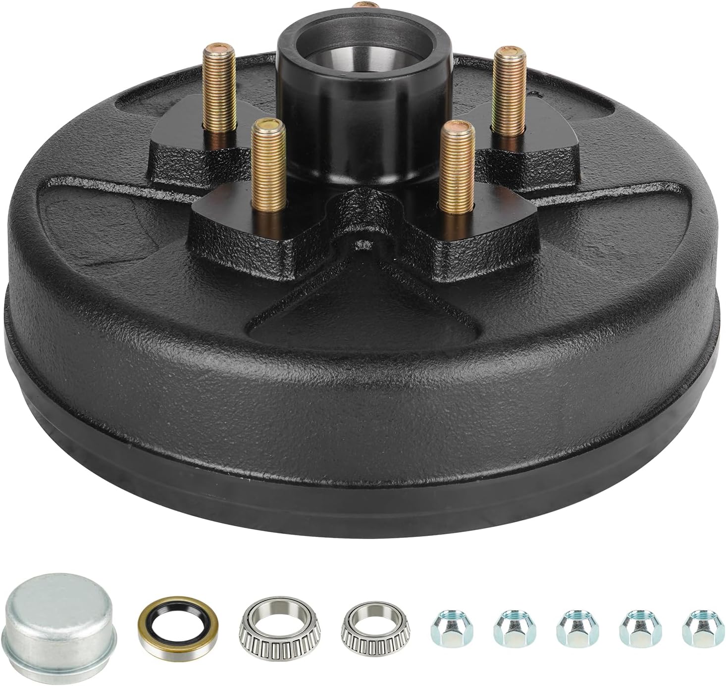 Aeagle New 3rd 10" X 2-1/4" Trailer Brake Drum 5 on 4.5" Bolt Circle Kit for 3500lbs Trailer Axles
