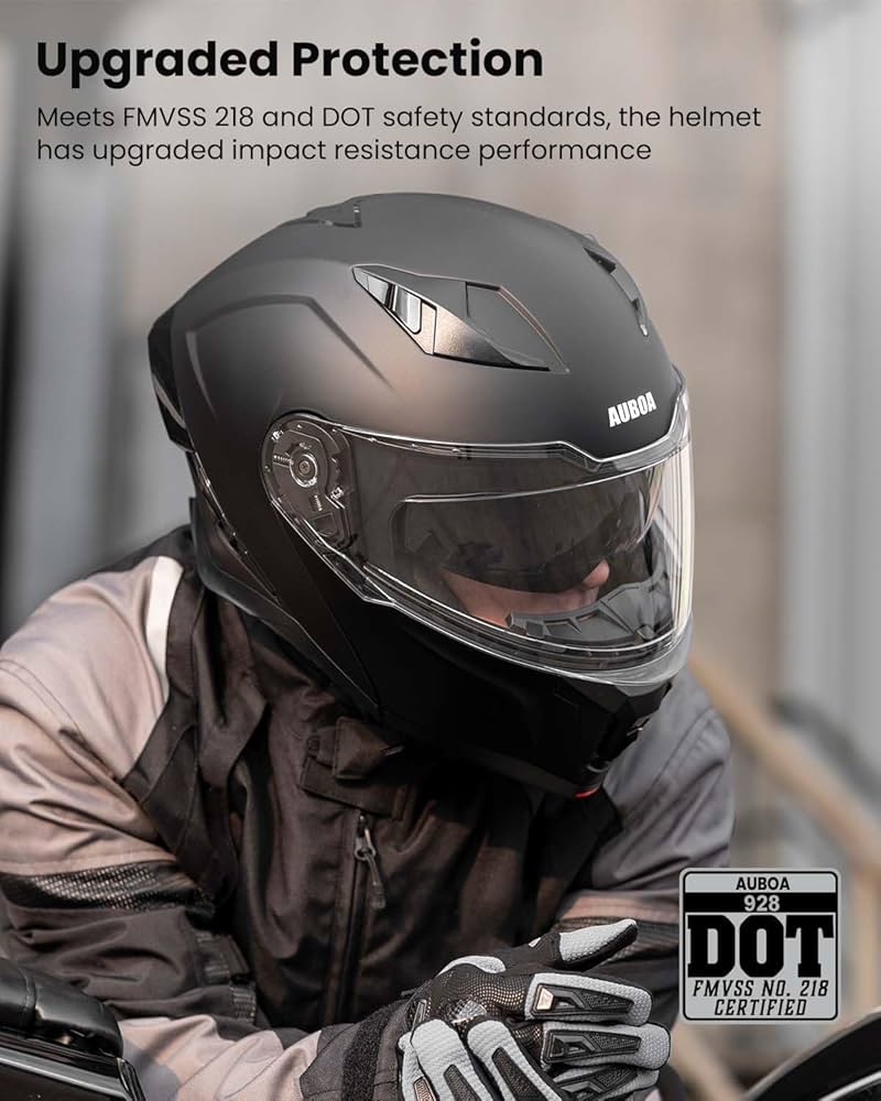 AUBOA Modular Motorcycle Helmets for Adults Men Women Dual