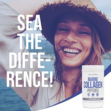 NaturesPlus Marine Collagen Peptides, Unflavored - 0.54 lb - Hair, Skin, Nail & Joint Health, Immune System Support - Gluten Free, Non-GMO - 20 Servings