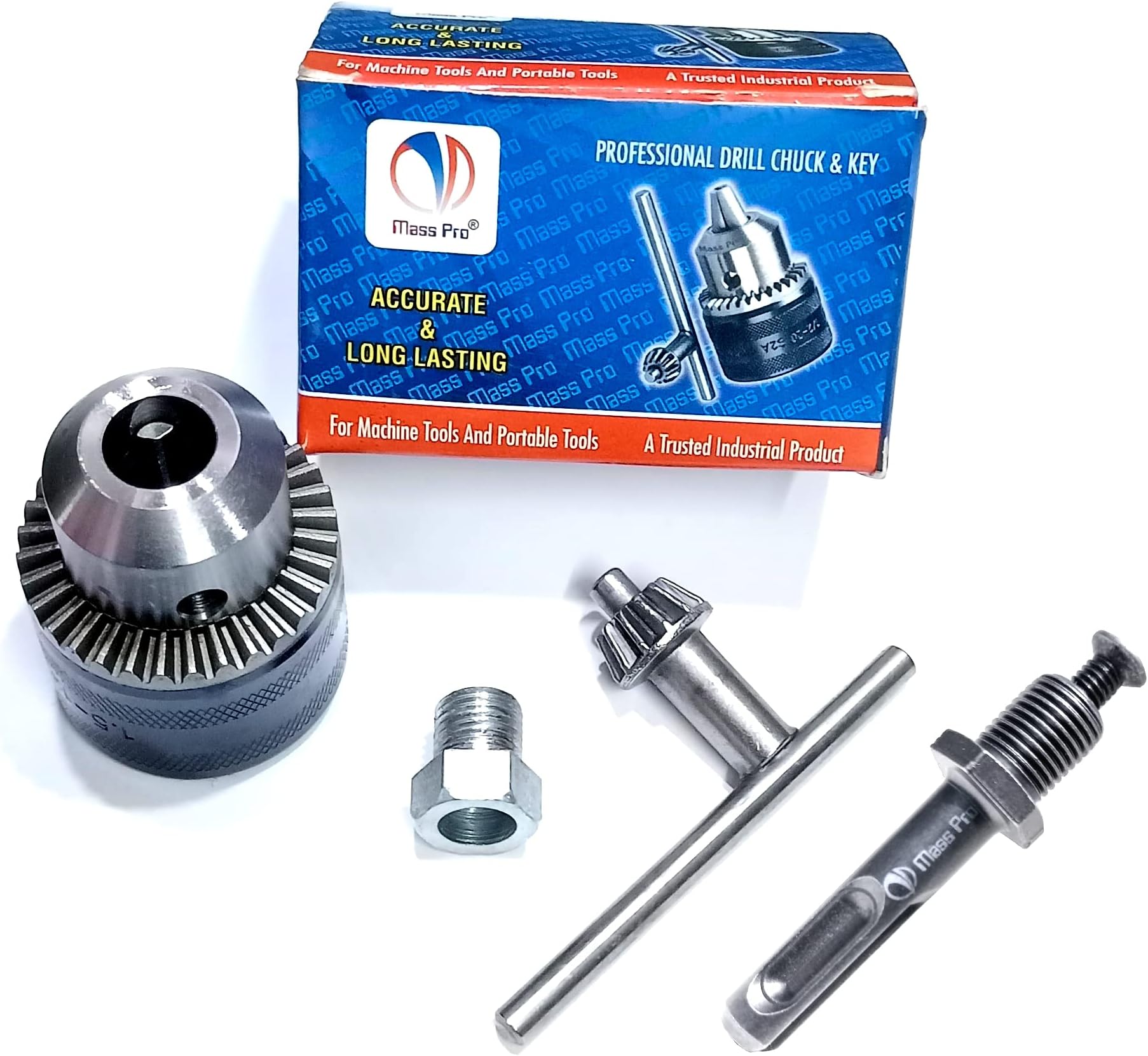 Mass Pro Multi Tasking 13mm Drill Chuck With 4"Angle Grinder Nut Set Female 1/2" 20 UNF Multi Usable
